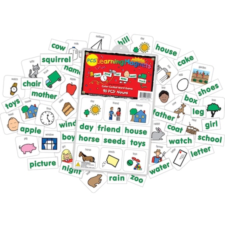 Barker Creek Learning Magnets - 90 PCS Nouns 3005